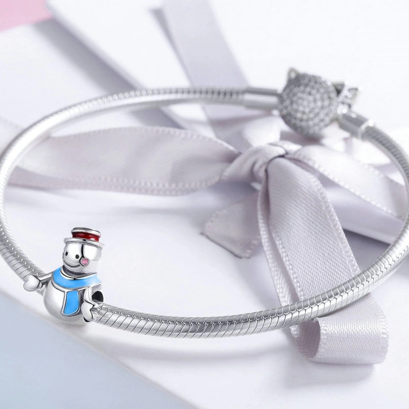 (image pour) Charm Style PANDORA Bonhomme de neige - SCC855 - Afficher 2