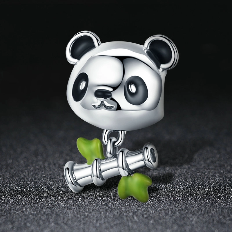 (image pour) Charm Style PANDORA Panda aime manger du bambou - SCC325 - Afficher 3
