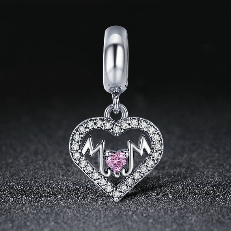 (image pour) Charm Pendant Style PANDORA Maman Coeur - SCC392 - Afficher 2