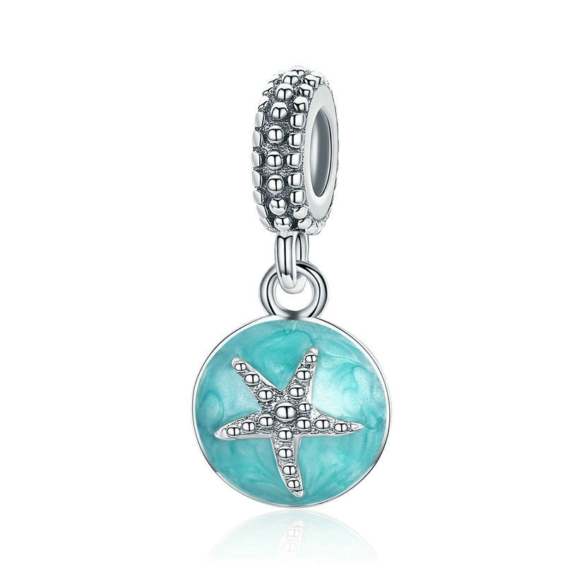 (image pour) Charm Pendant Style PANDORA Style d'été bleu mer - SCC136