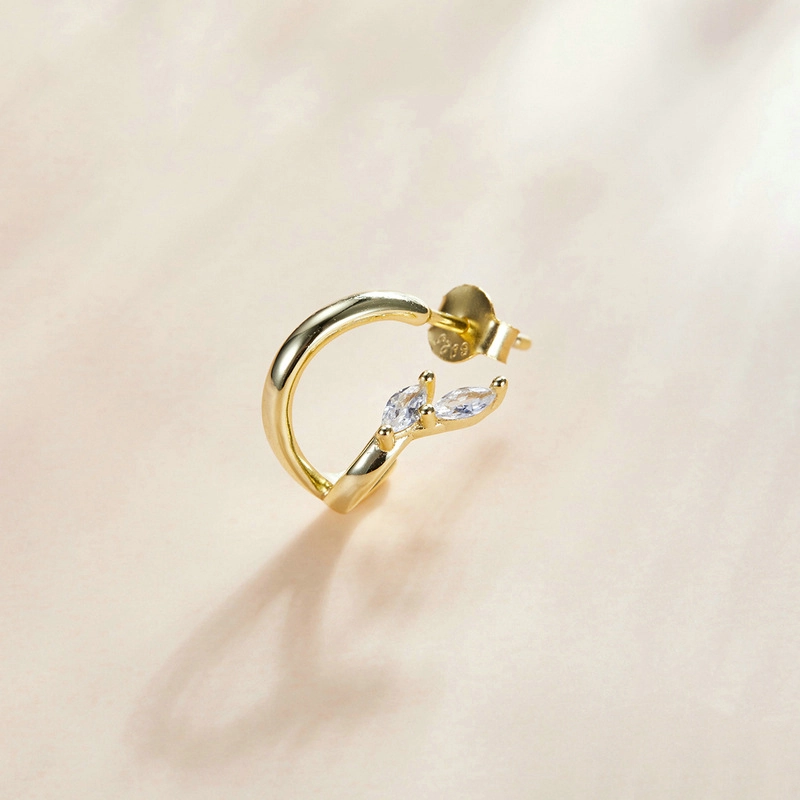(image pour) Créoles Style PANDORA diamant - SCE1080 - Afficher 2