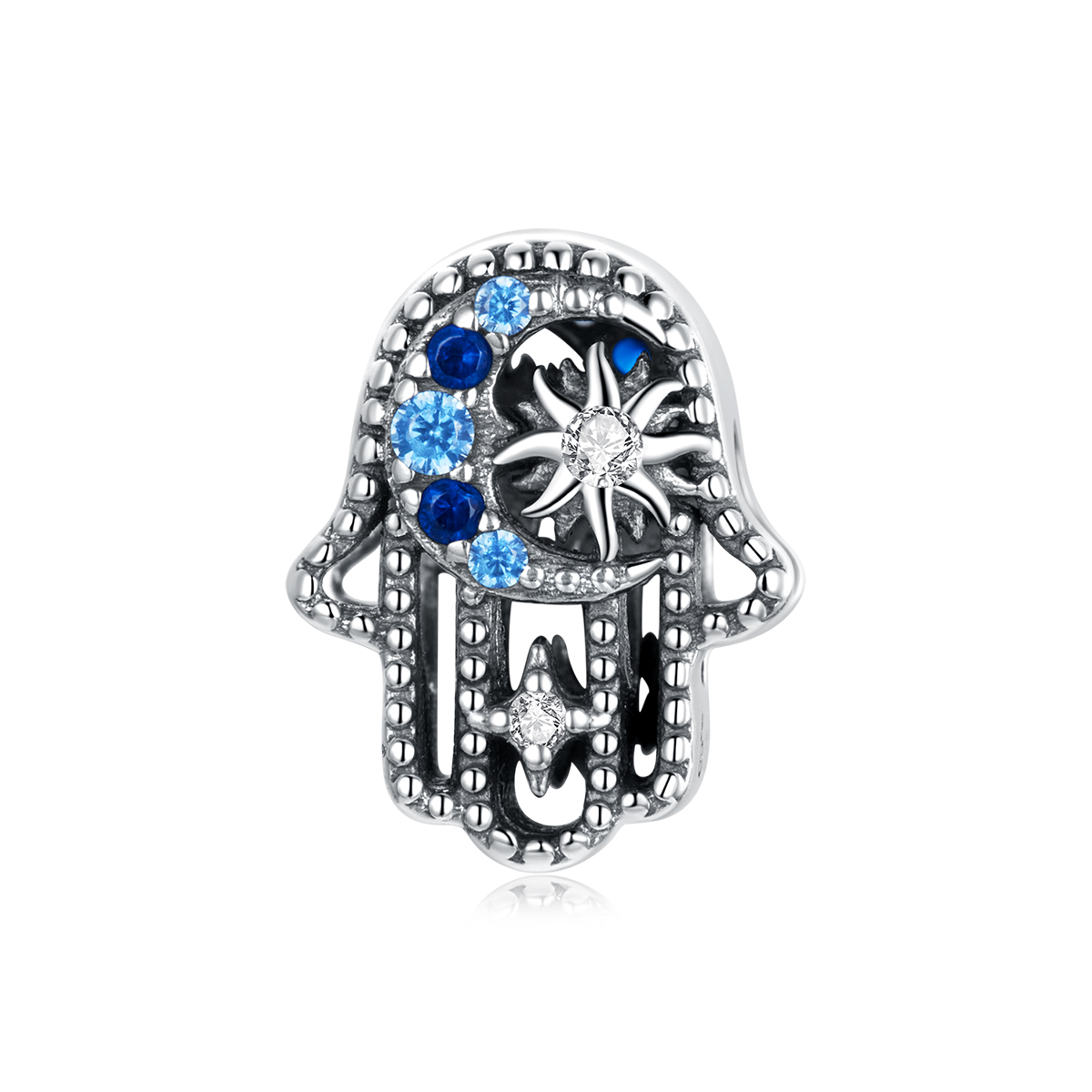 charm de style pandora en forme de main porte bonheur bsc440
