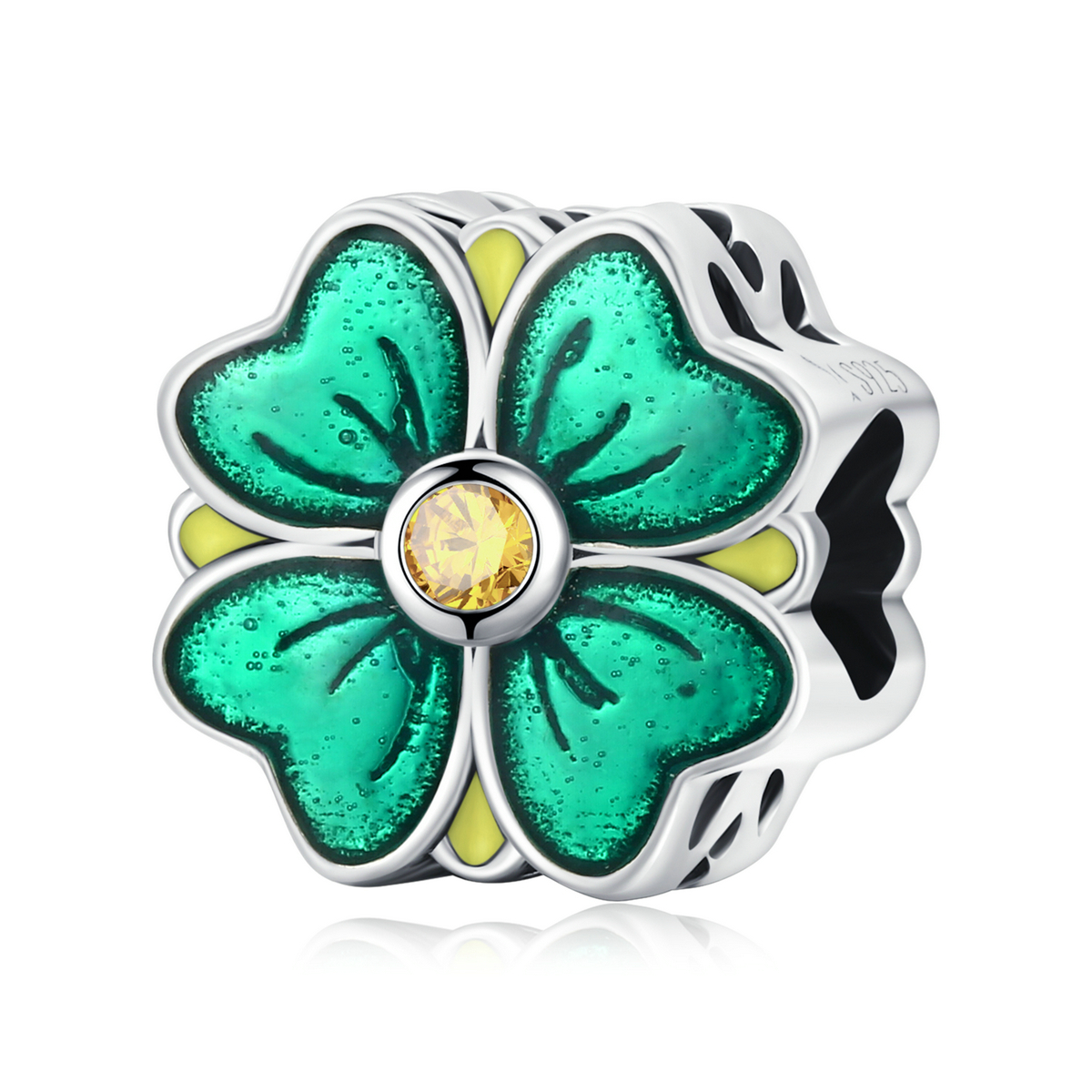 charm en forme de trèfle porte bonheur de style pandora scc2018