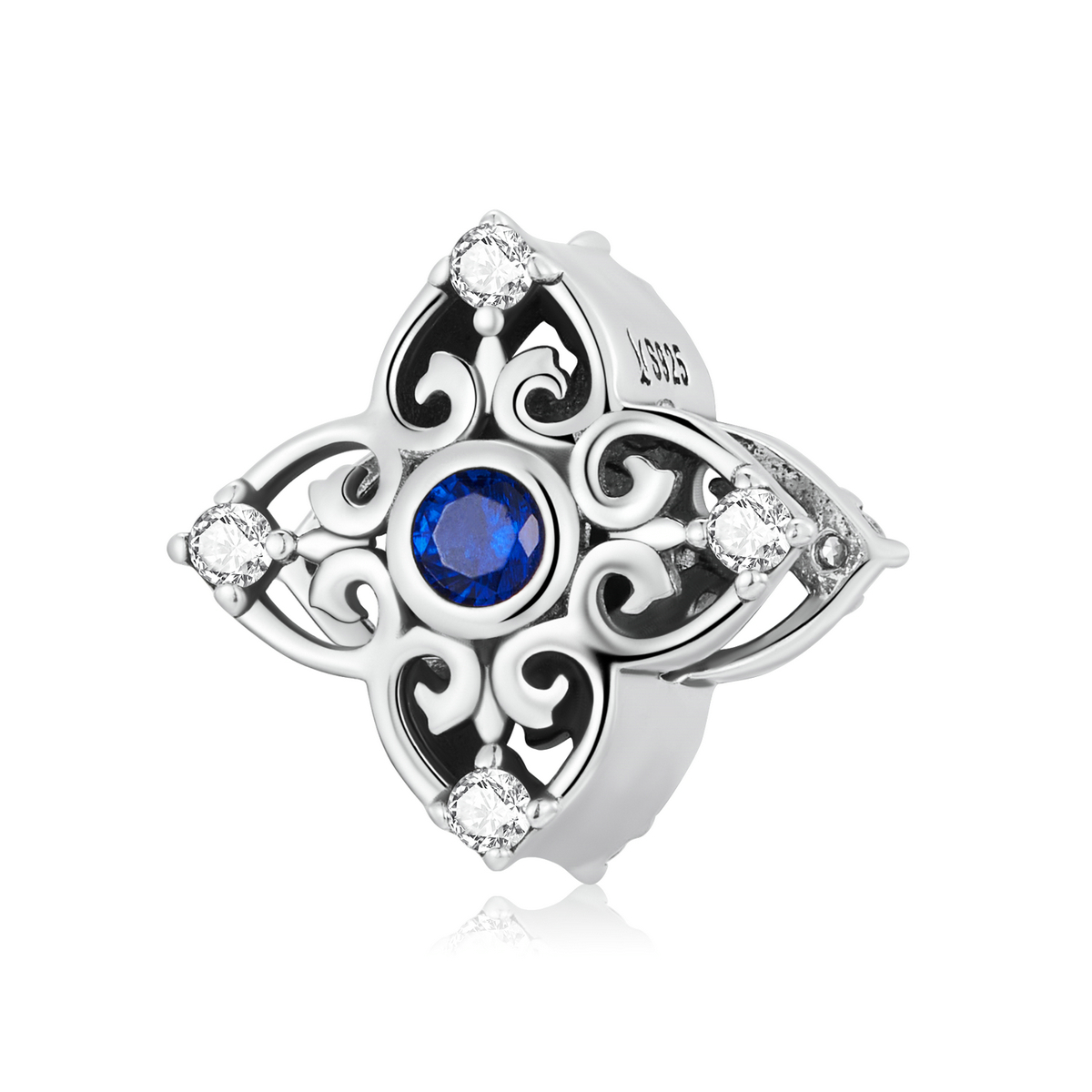 charm pandora style avec motif rétro ajouré scc2128