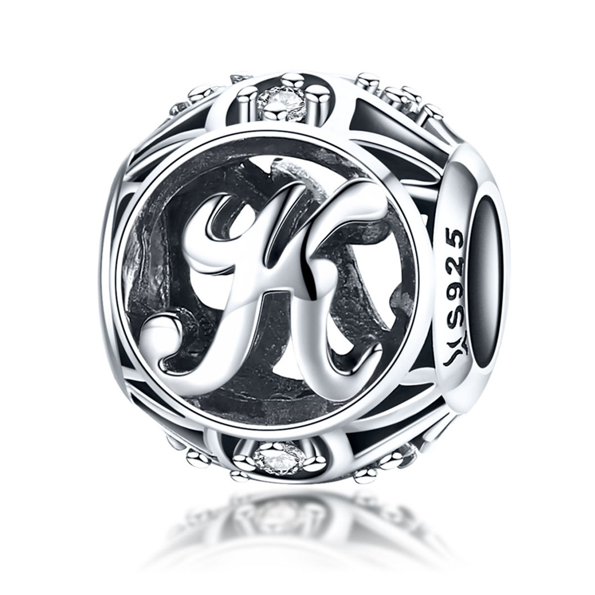 charm pandora style lettre k scc738 k