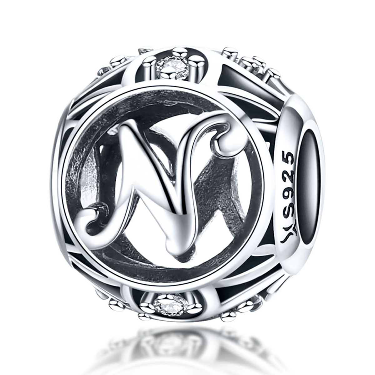 charm pandora style lettre n scc738 n