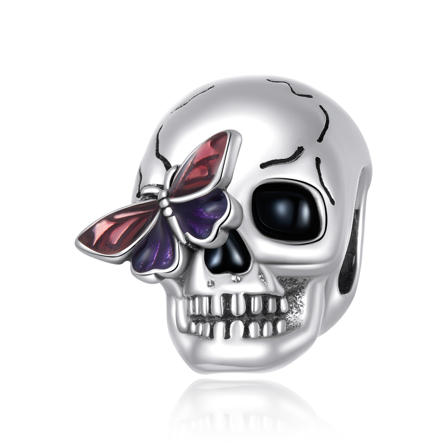 style pandora charm crâne rétro scc2232