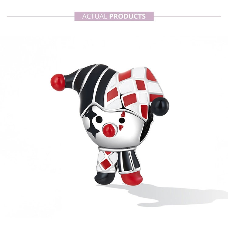 (image pour) Charm de clown de poker de style Pandora - SCC2237 - Afficher 7