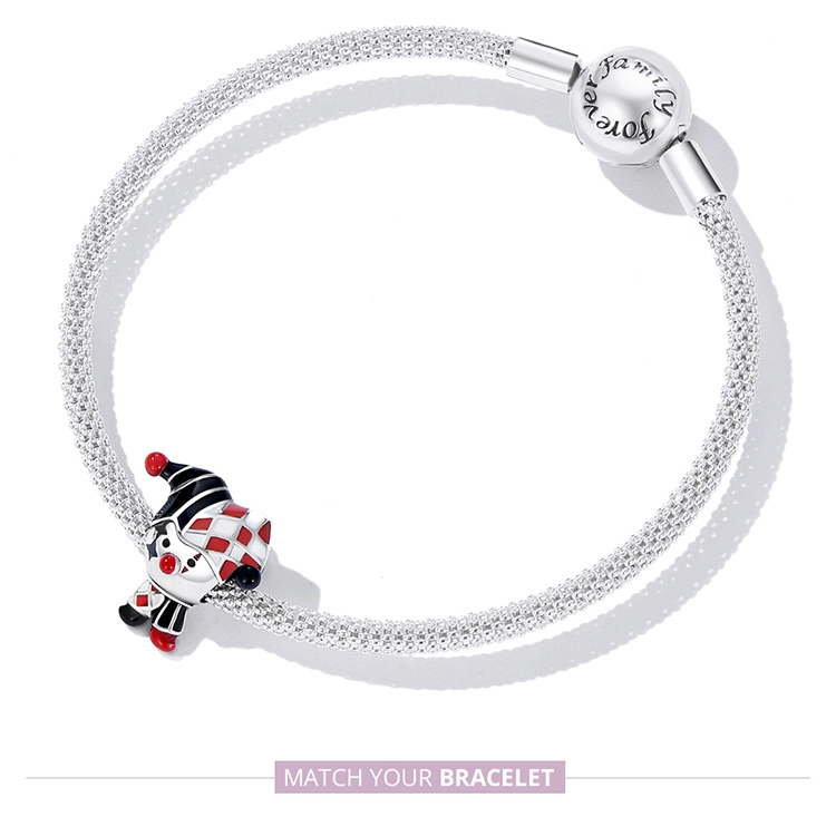 (image pour) Charm de clown de poker de style Pandora - SCC2237 - Afficher 8