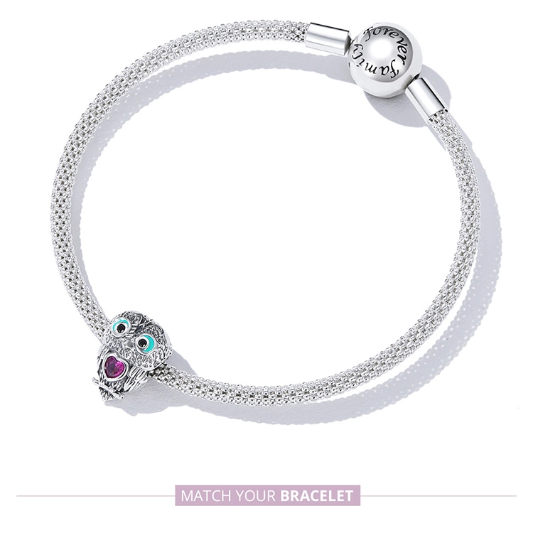 (image pour) Charm de style Pandora avec un mignon hibou - SCC2253 - Afficher 8