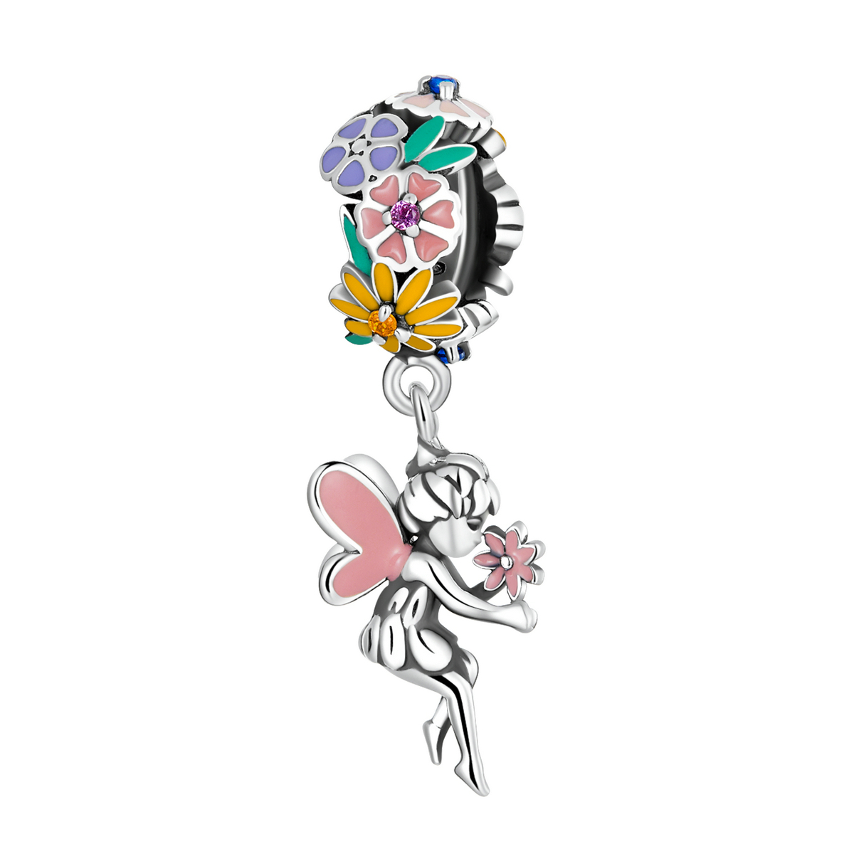 pendentif lutin fleur de style pandora bsc592