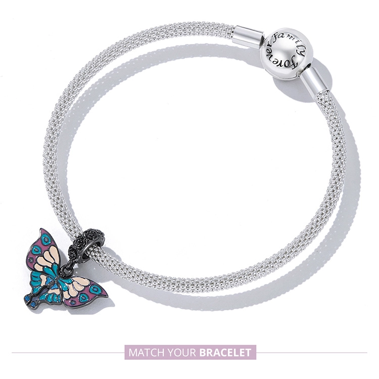 (image pour) Pendentif papillon artistique style Pandora - SCC2240 - Afficher 8