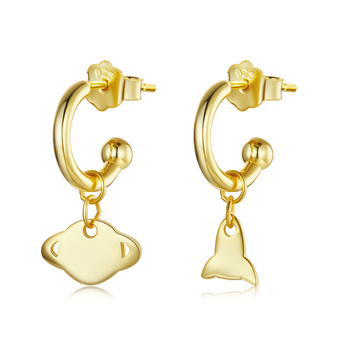 boucles d'oreilles pendantes de style pandora sce1188 b