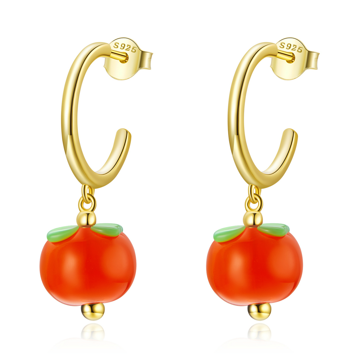 boucles d'oreilles pendantes en verre de style pandora sce1212