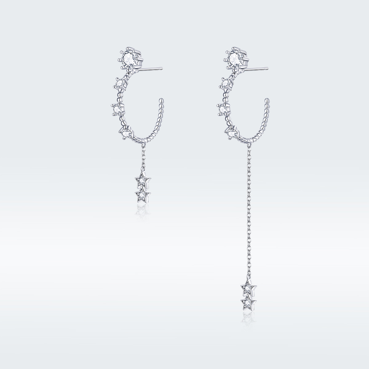boucles d'oreilles pendantes vives de style pandora bse310