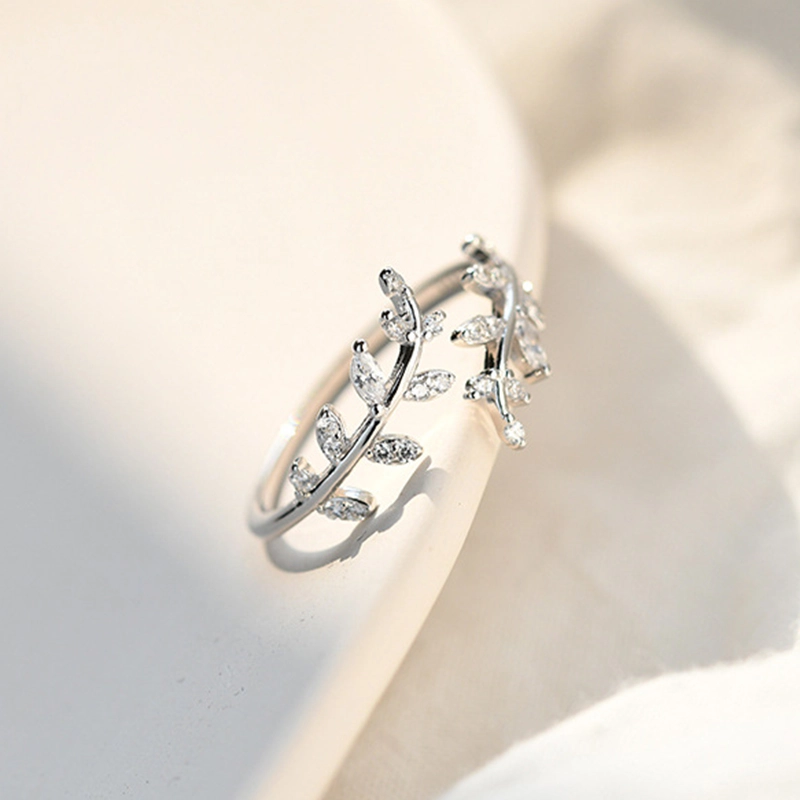(image pour) Bague ouverte délicate à feuilles stylisées Pandora Style - BSR241-A - Afficher 2