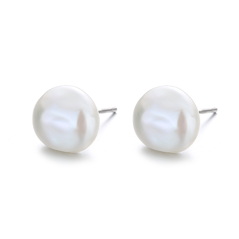 boucles d'oreilles clous de style baroque en perle de culture bse604