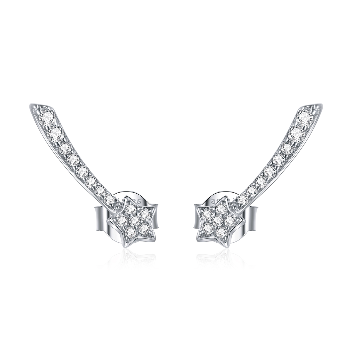 boucles d'oreilles clous de style pandora météore étincelant bse486