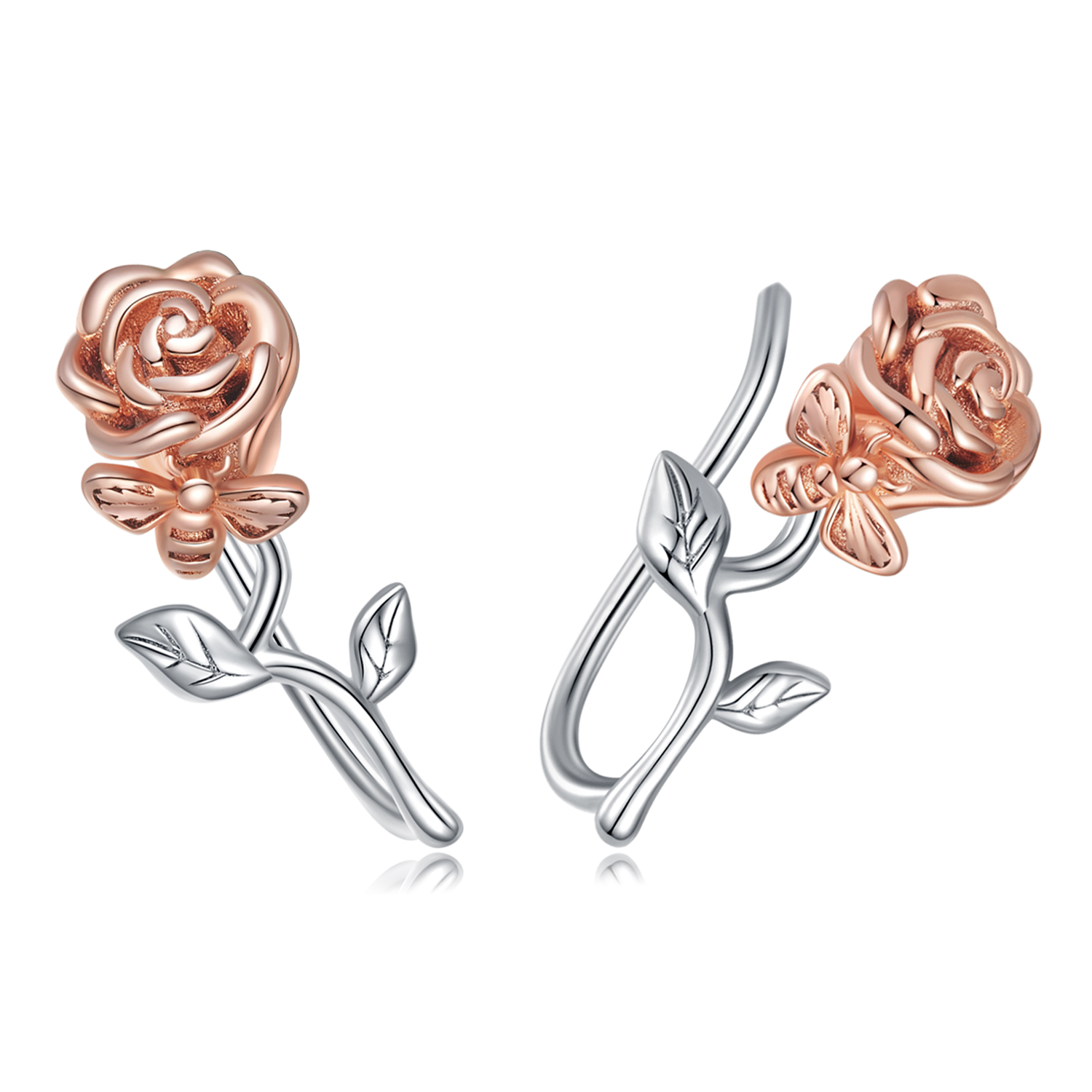 boucles d'oreilles clous style pandora rose bse682