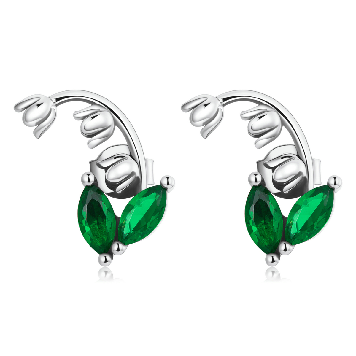 boucles d'oreilles pandora style cloche orchidée sce1363