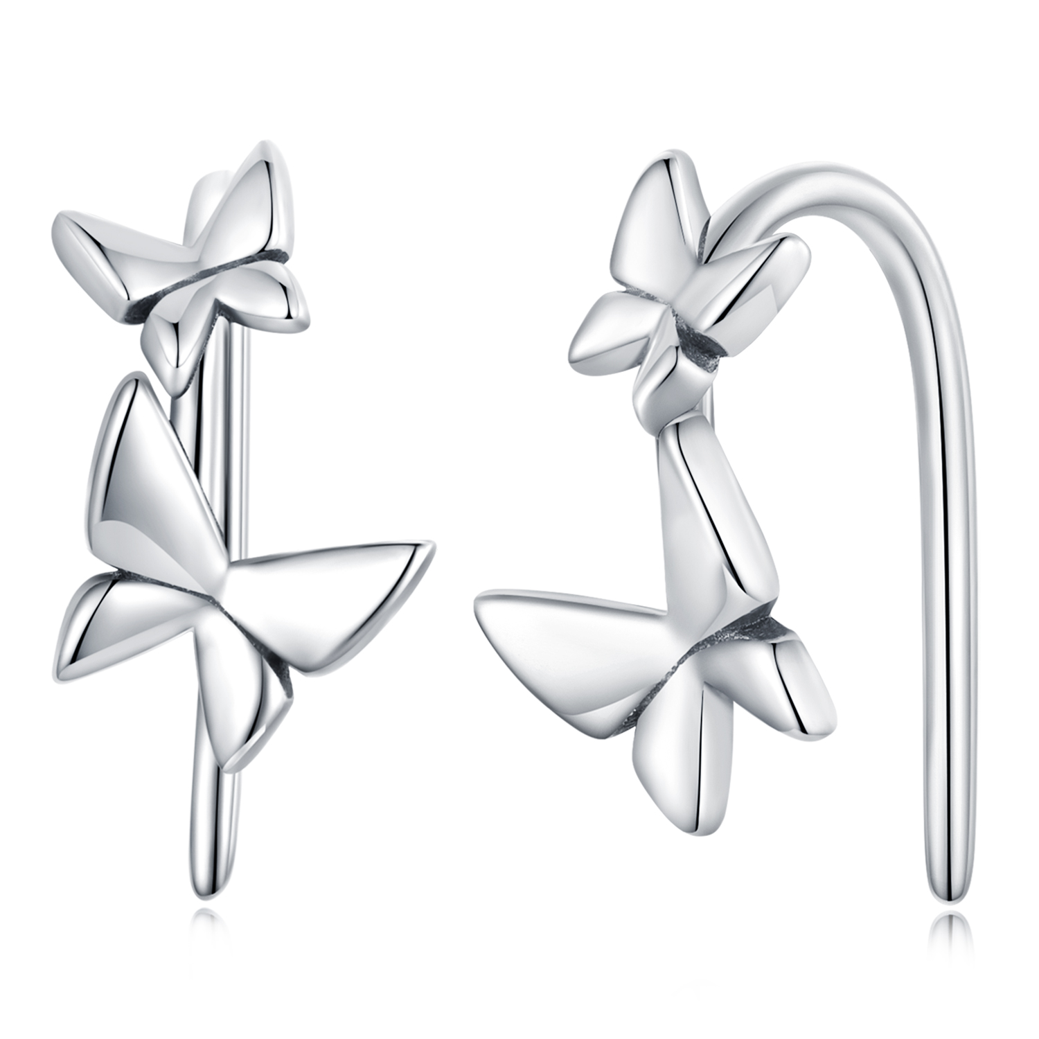 boucles d'oreilles papillon style pandora sce1501
