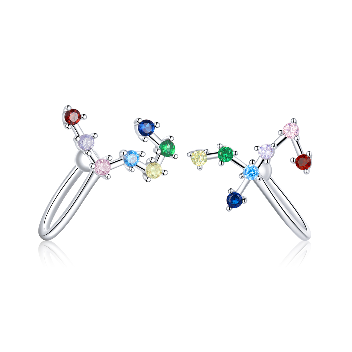 boucles d'oreilles à clou style pandora star track bse457