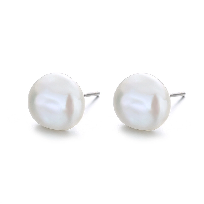 (image pour) Boucles d'oreilles clous de style baroque en perle de culture - BSE604 - Afficher 2