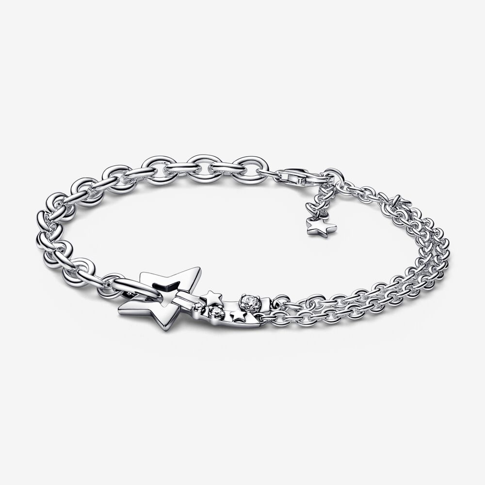 bracelet double chaîne pandora shooting star 592409c01