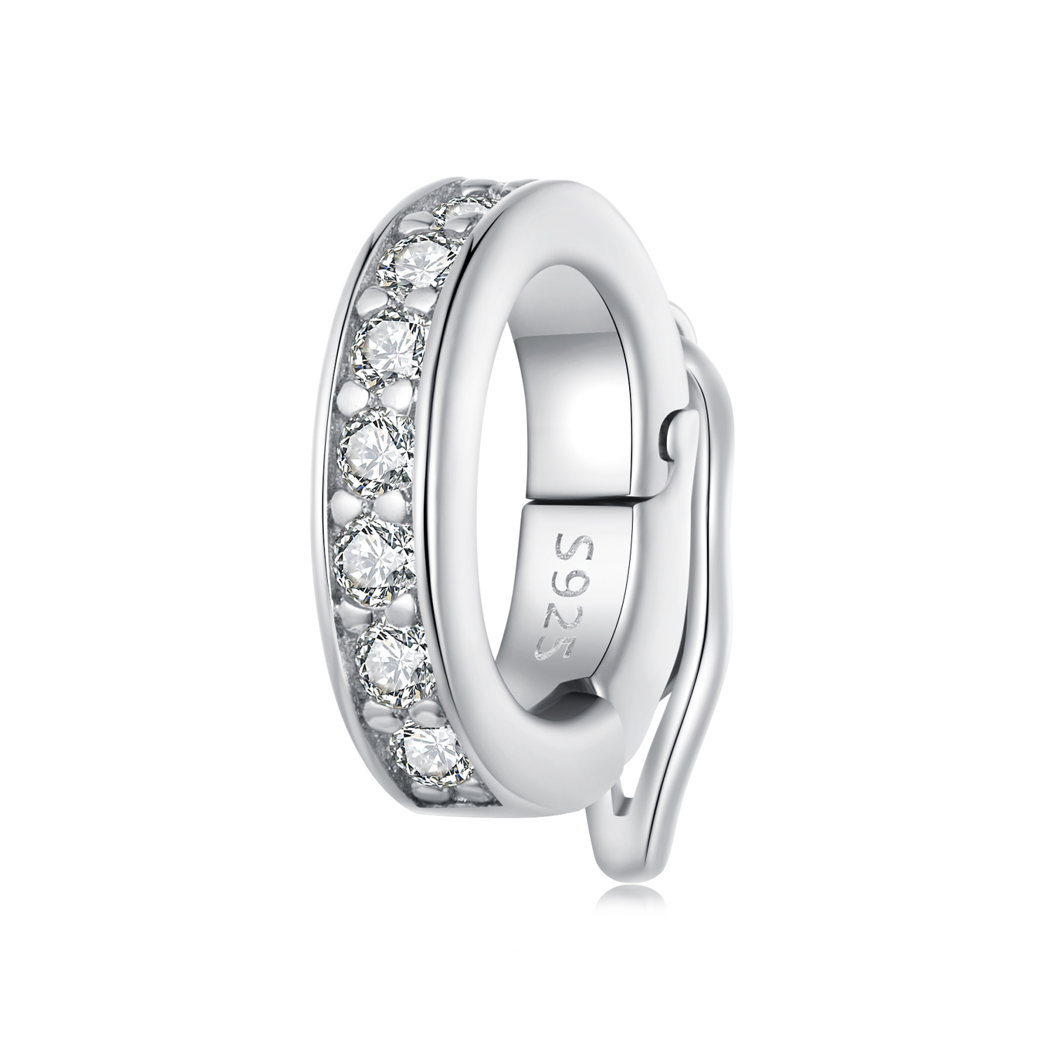 charme d'espacement étincelant transparent de style pandora bsc886