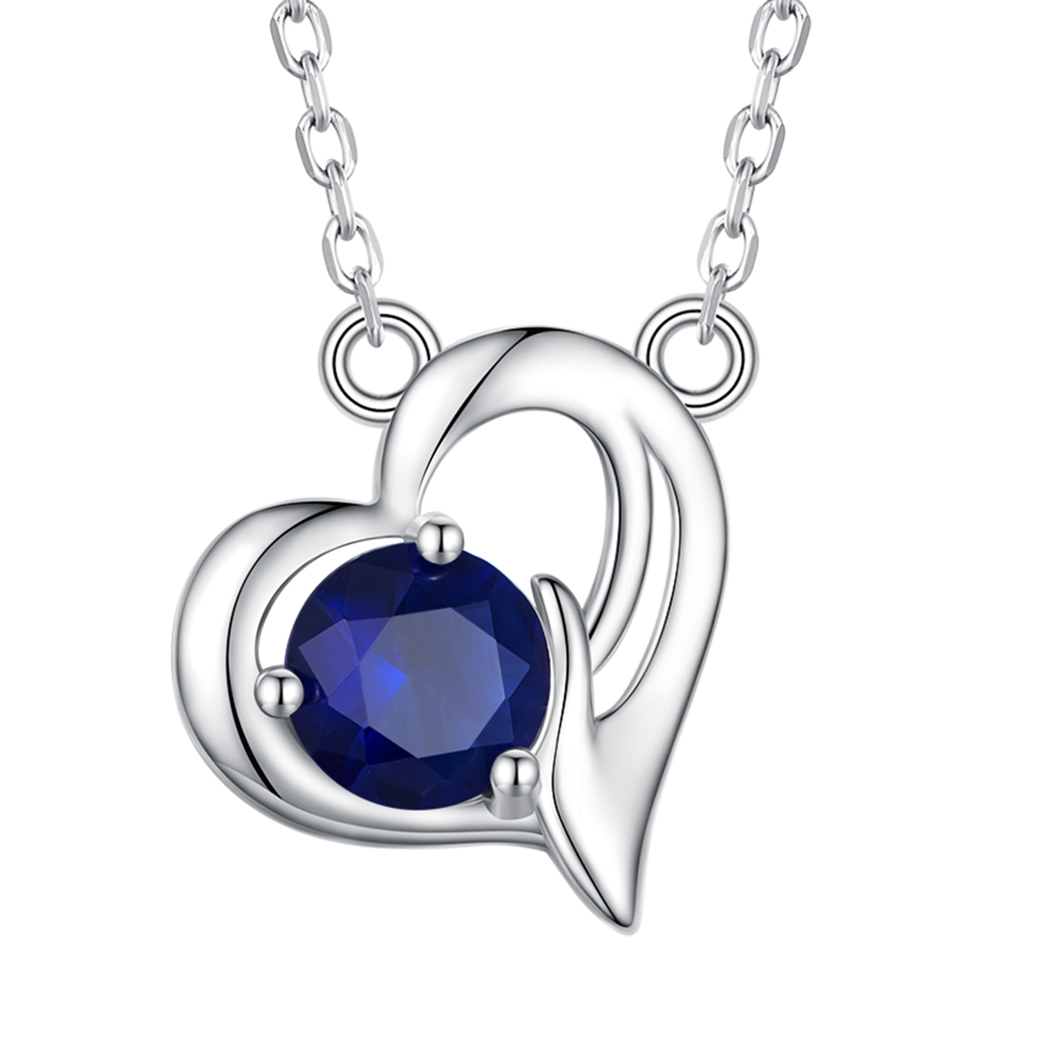 collier cœur asymétrique de style pandora scn487