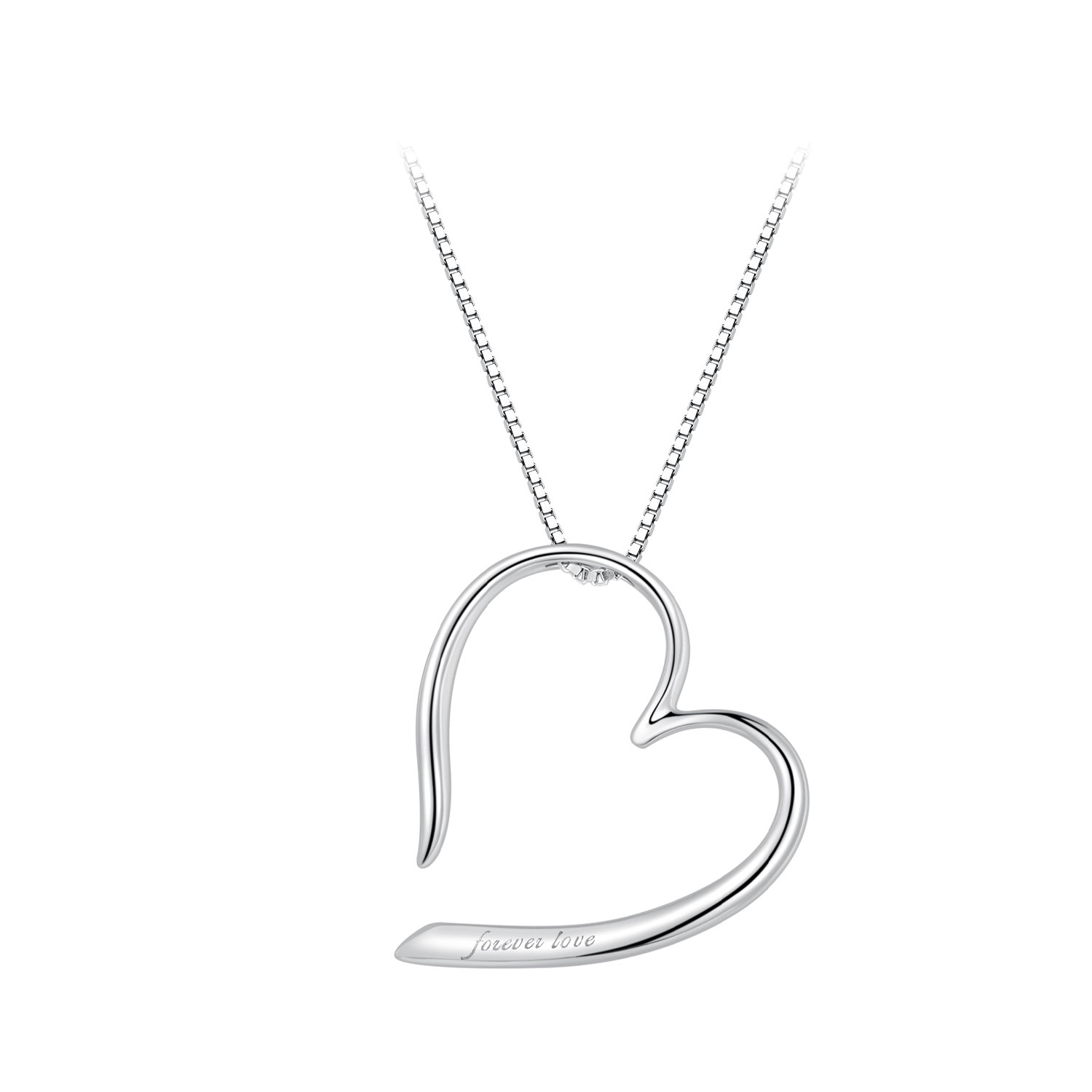 collier en forme de cœur libre style pandora bsn341