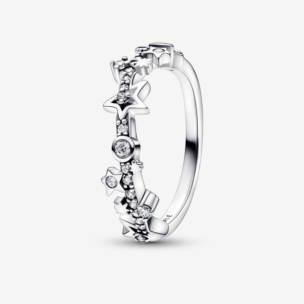bague en argent sterling pandora voie lactée avec zircon cubique transparent 192586c01