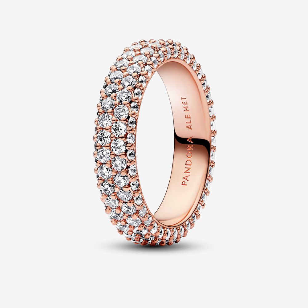 bague pandora timeless pavé à double rangée 182629c01