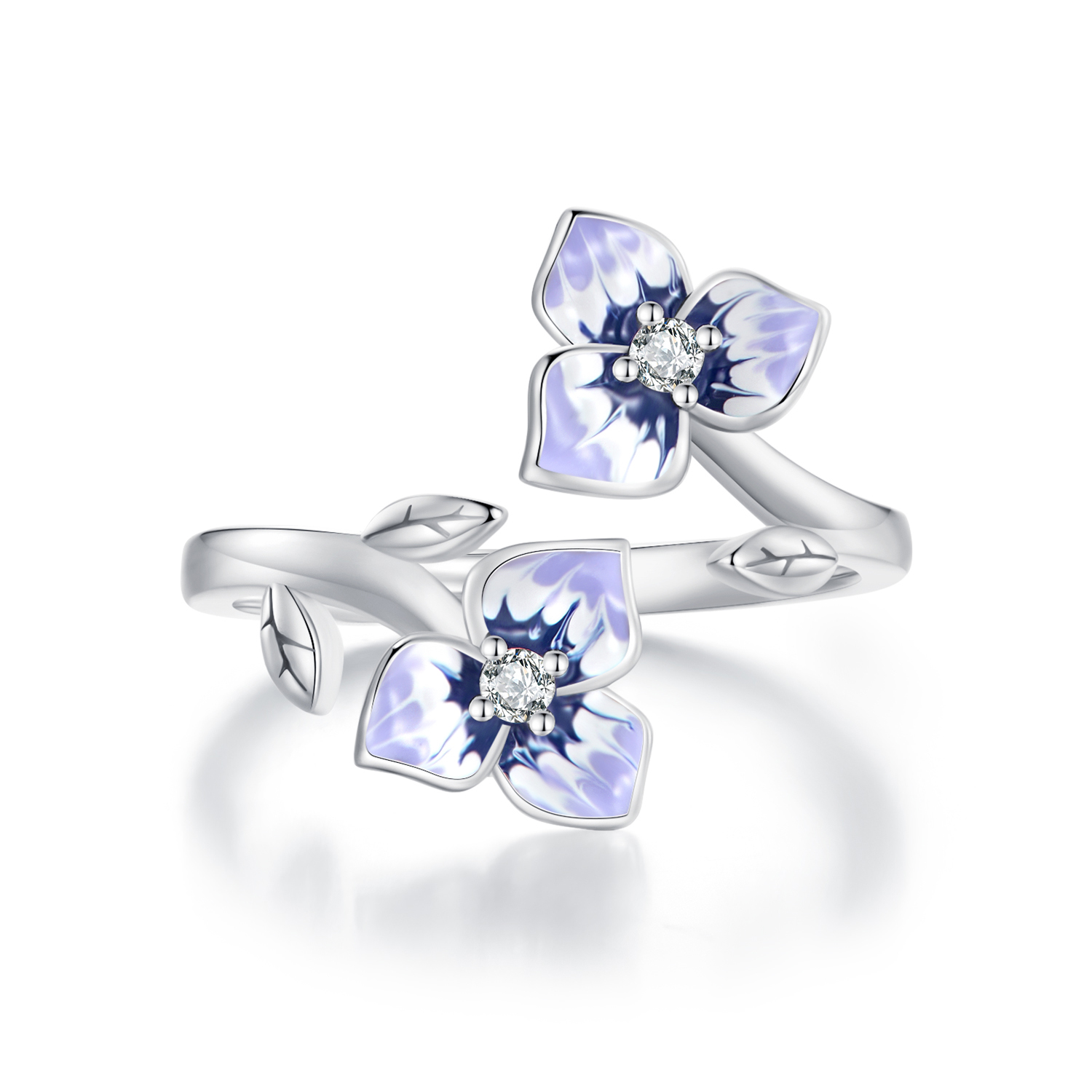 bague style pandora avec motif pensée bsr451 e