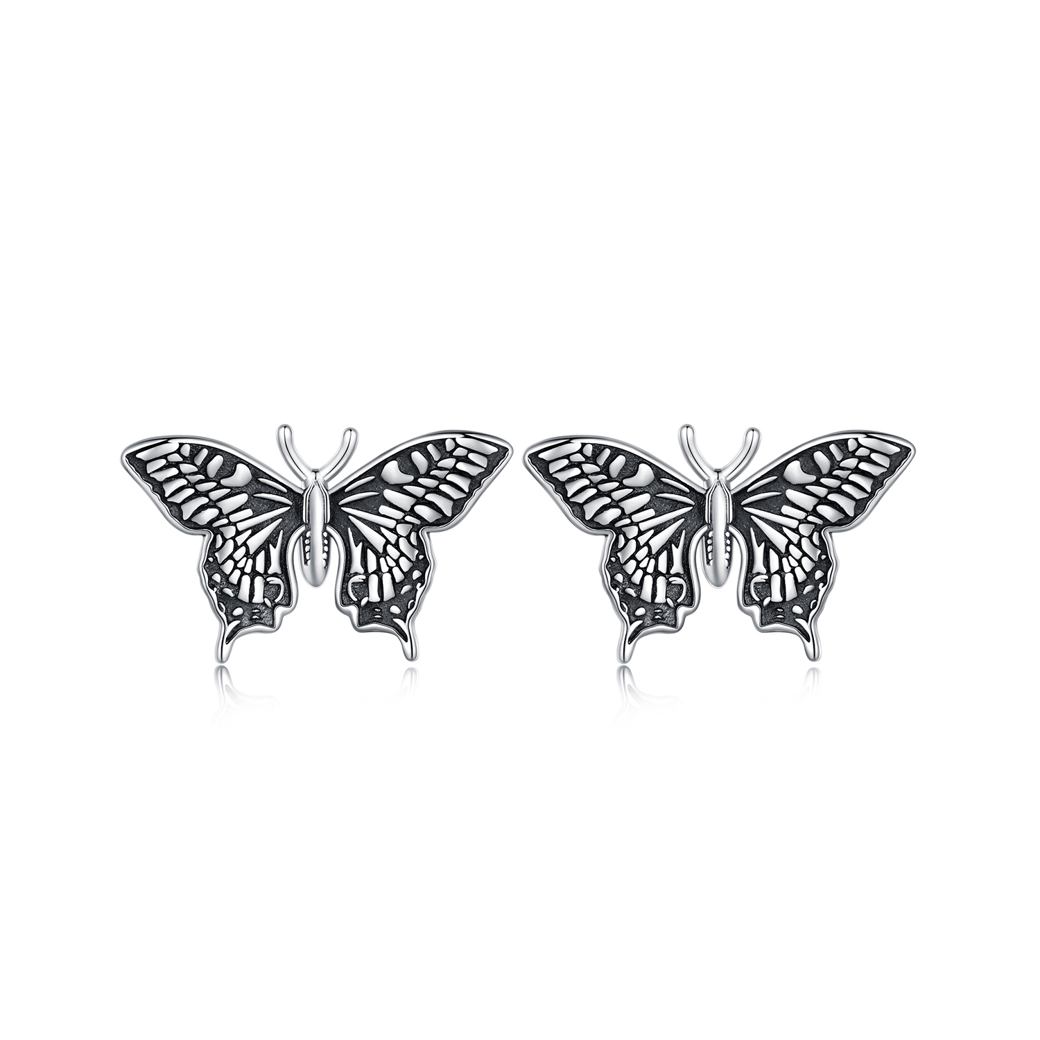boucles d'oreilles papillon style pandora sce1637