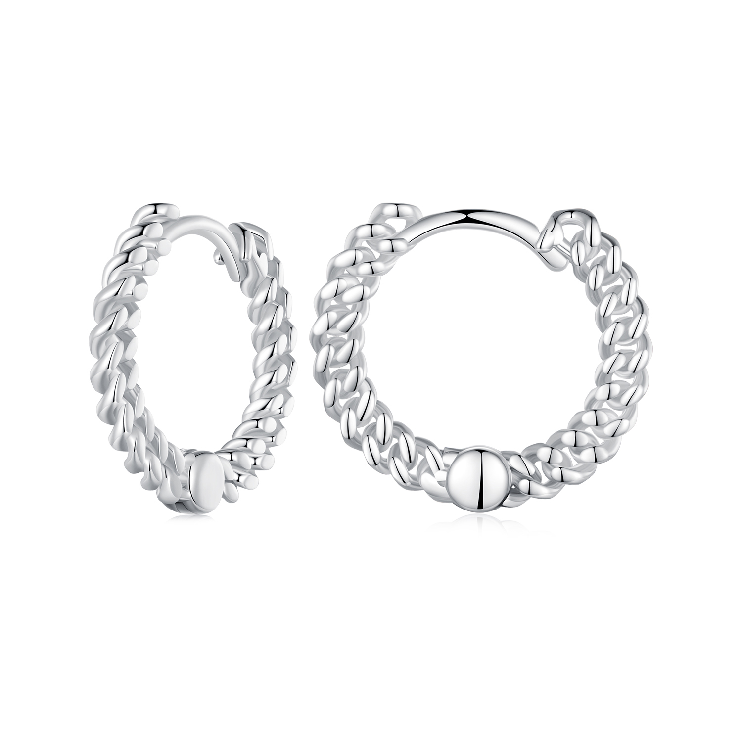 boucles d'oreilles pendantes style pandora avec chaîne bse906