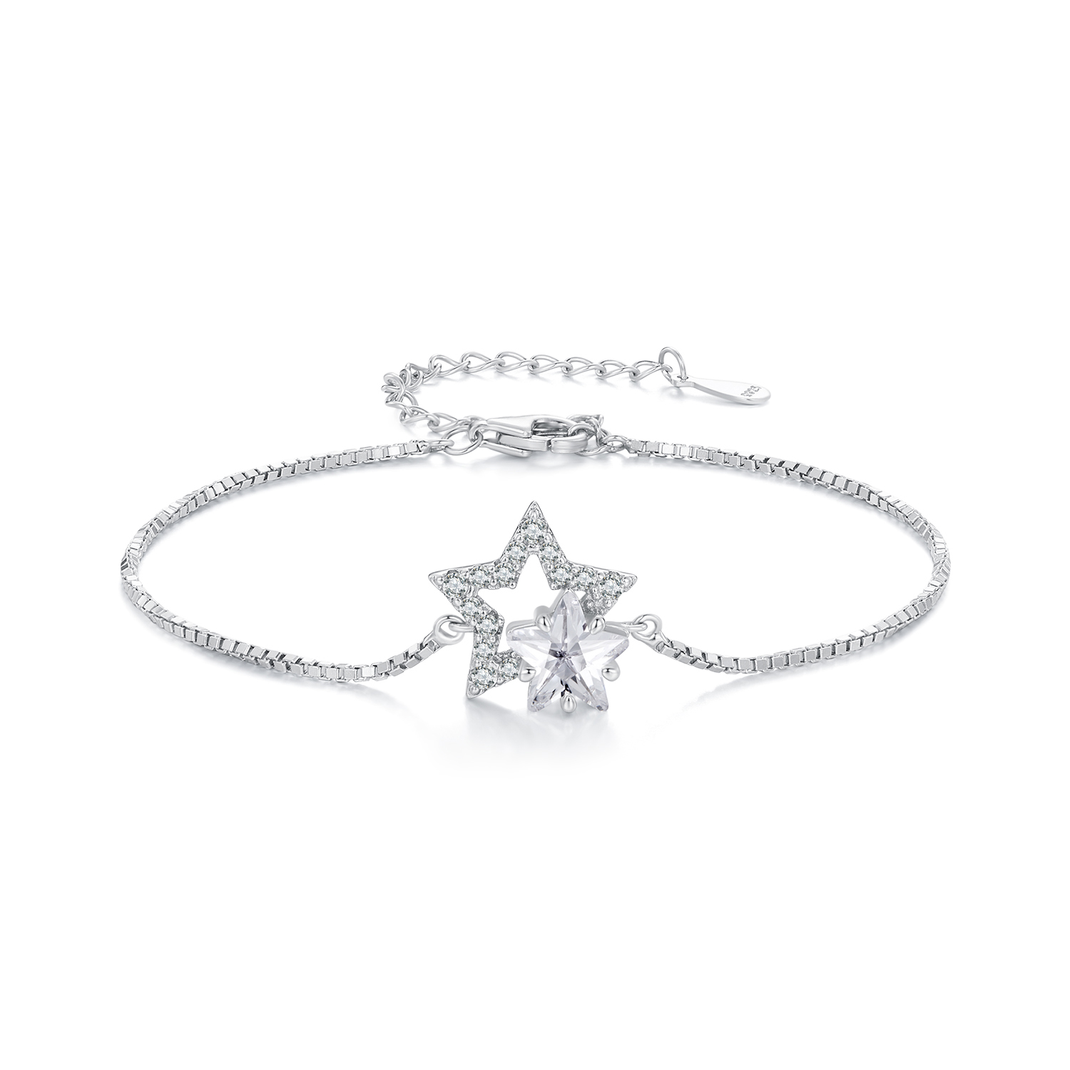 bracelet chaîne étoile de style pandora bsb143