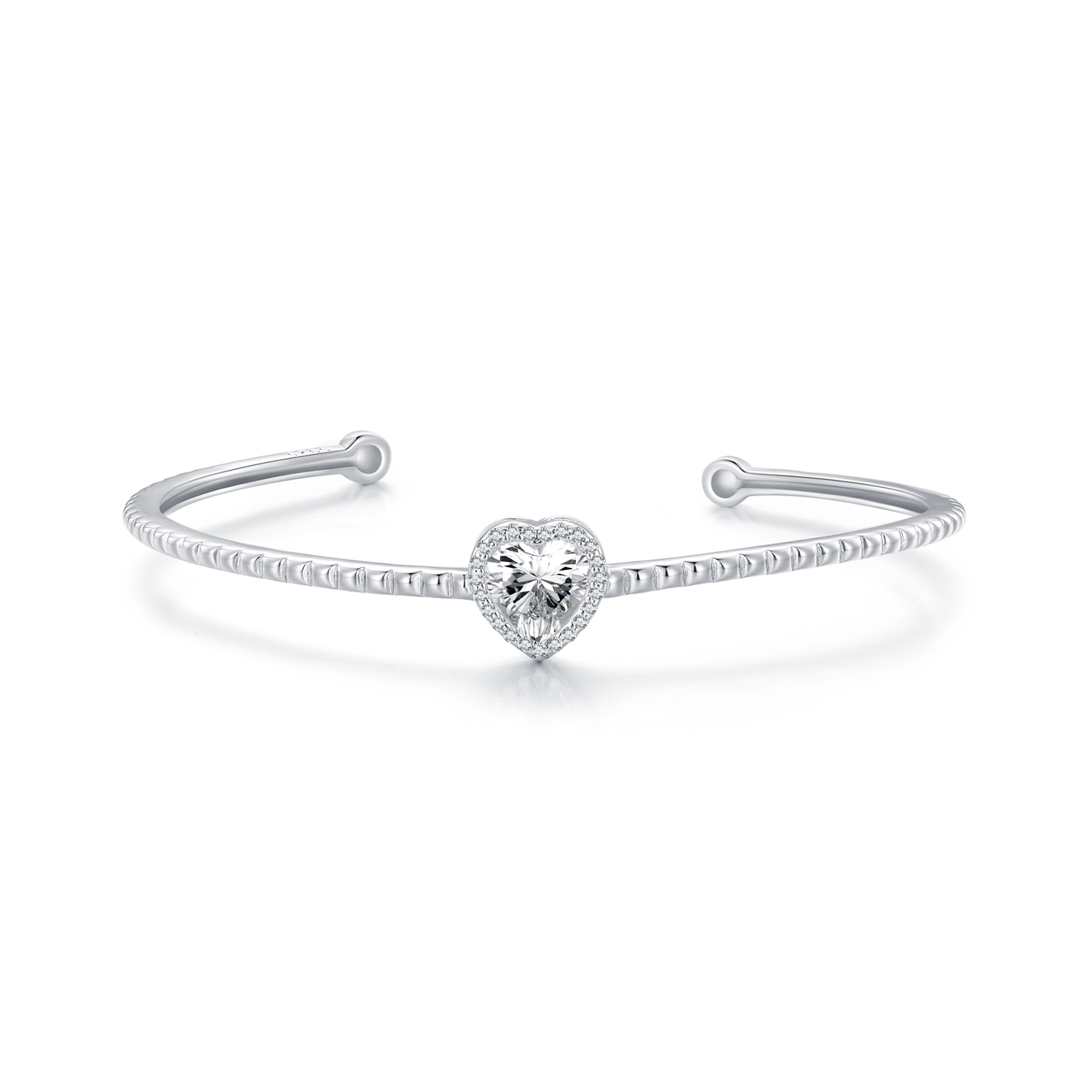 bracelet ouvert en forme de cœur de style pandora bsb131