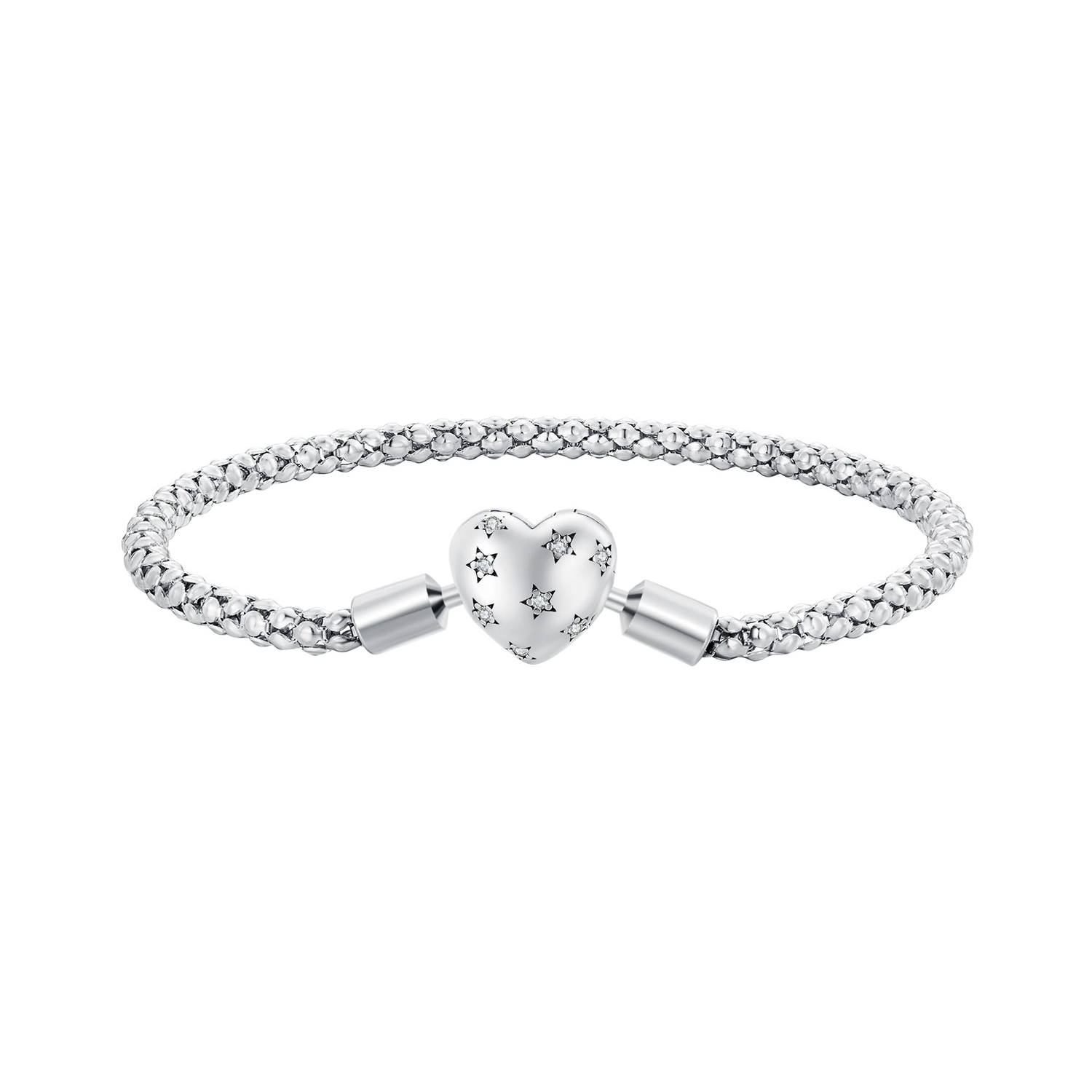 bracelet à chaîne basique en forme de cœur style pandora bsb135