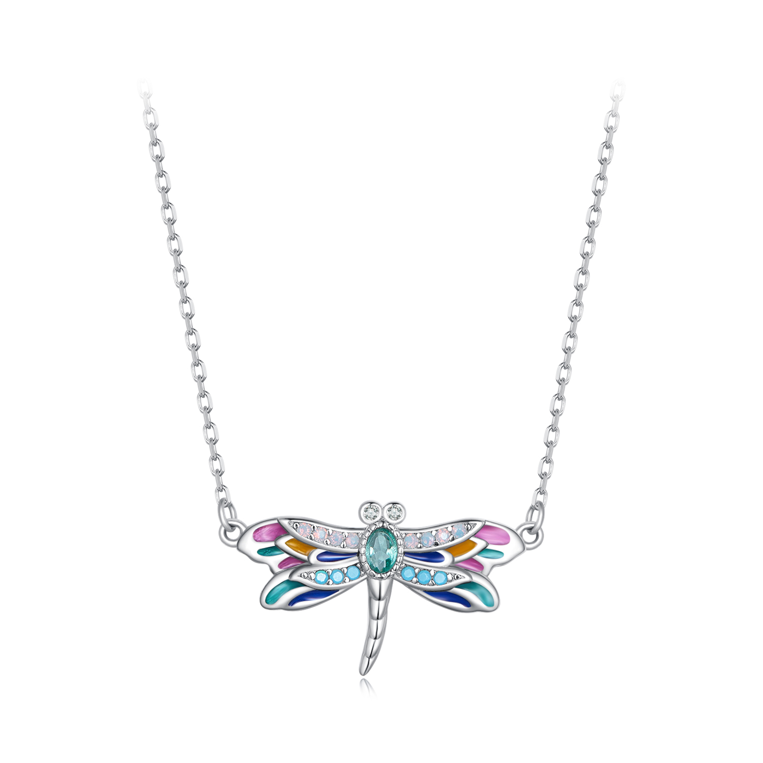 collier style pandora avec libellule bsn348