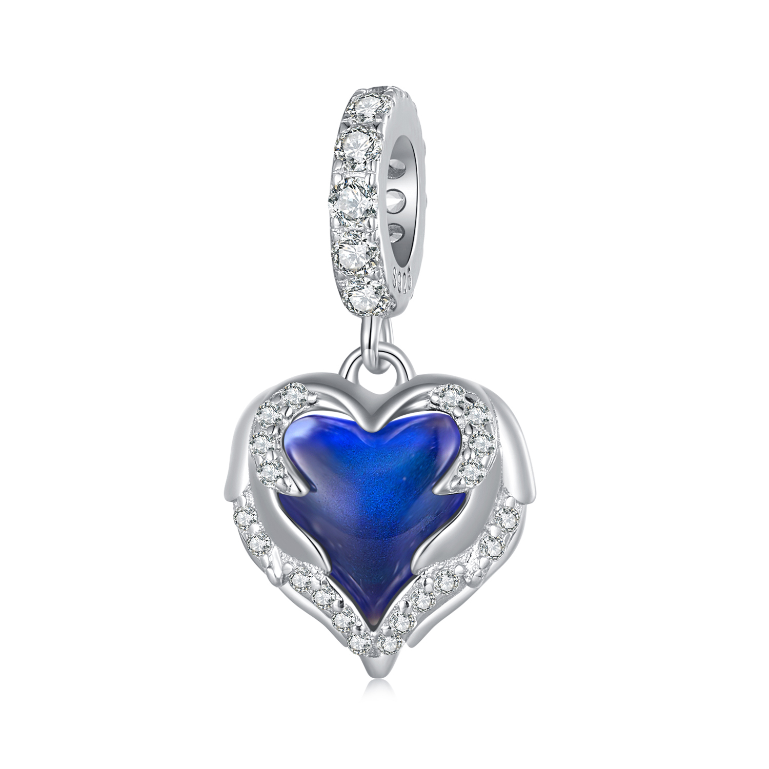 pendentif en forme de cœur de style pandora avec gardien bsc900