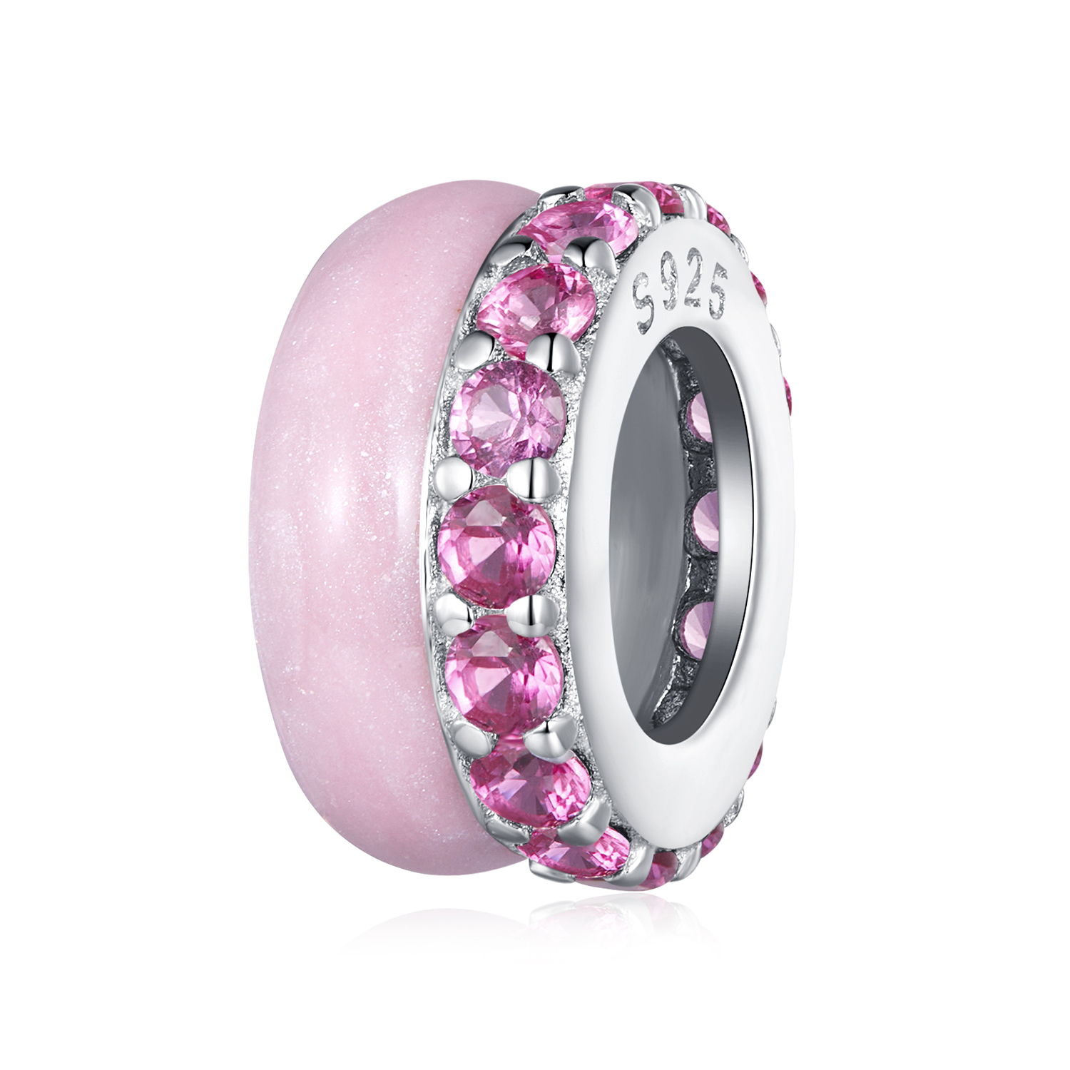 style pandora rose double couche silicone espaceur bsc883 pk