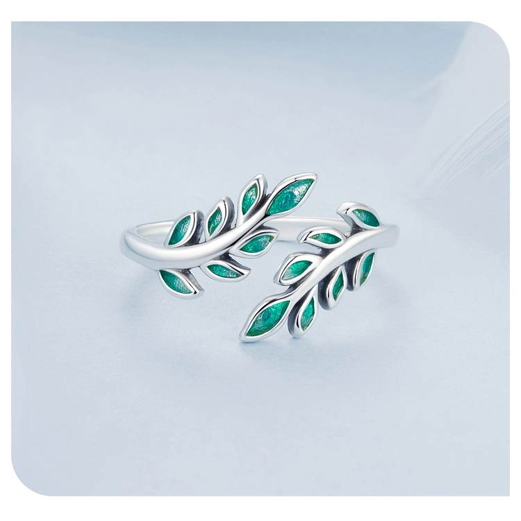 (image pour) Bague Ouverte Feuille Style PANDORA - BSR542-E - Afficher 4