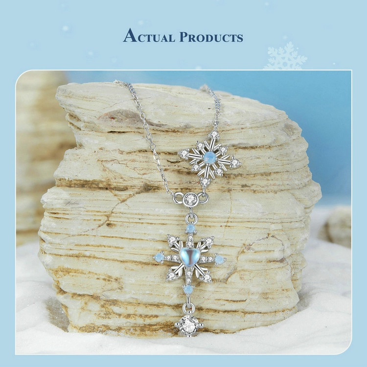 (image pour) Collier Flocon de Neige Style PANDORA - BSN364 - Afficher 2