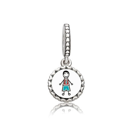(image pour) Charm pendant Bonhomme allumette en Argent PANDORA France - ENG792018_1