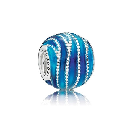 (image pour) Charm Volutes Bleues PANDORA France - 797012ENMX