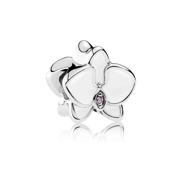 (image pour) PANDORA - Charm Orchidée Blanche - 792074EN12