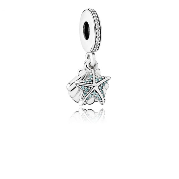 (image pour) PANDORA - Charm Pendentif étoile de Mer et Coquillage Tropicaux - 792076CZF