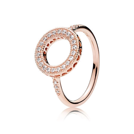 (image pour) Auréole Cœurs de PANDORA, PANDORA Rose™et cz incolore - 181039CZ