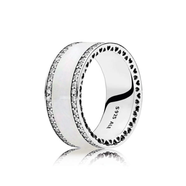 (image pour) Bague Anneau Cœurs de PANDORA Nacré - 191024EN23